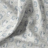 Printed Cotton KODOMO White / Dark Khaki